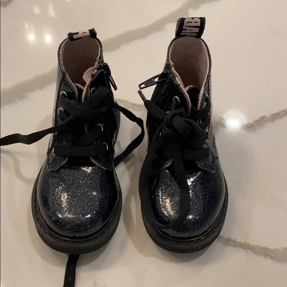Zara baby black sparkle boots
